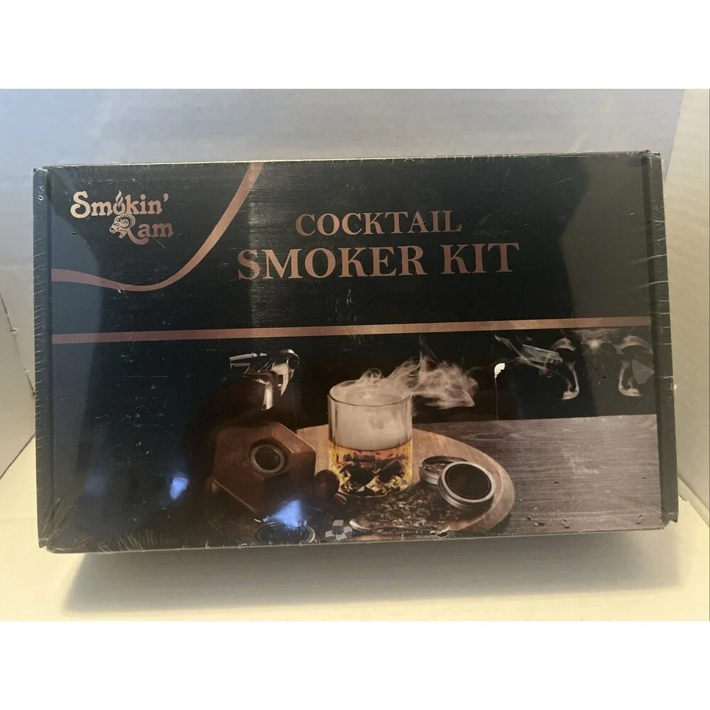 SMOKIN' RAM Cocktail Smoker Kit: Torch, 2 Flavors - Perfect Whiskey Gifts